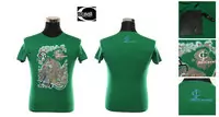 t-shirt just cavalli man skinny slim 2013 coton artwork italie vert